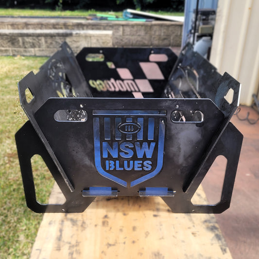 Flatpack Fire Pit | Rugby League | NSW Blues Themed (Themed)