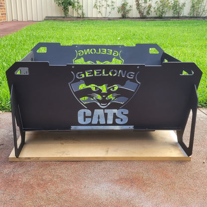 Flatpack Fire Pit | Aussie Rules Football | Geelong Cats (Themed)
