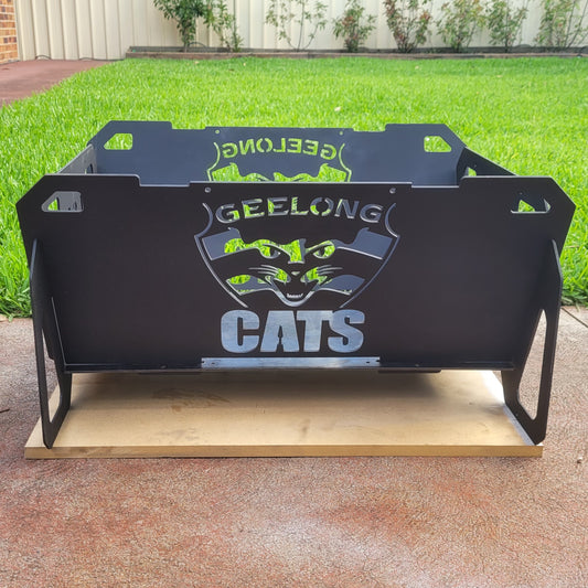 Flatpack Fire Pit | Aussie Rules Football | Geelong Cats (Themed)