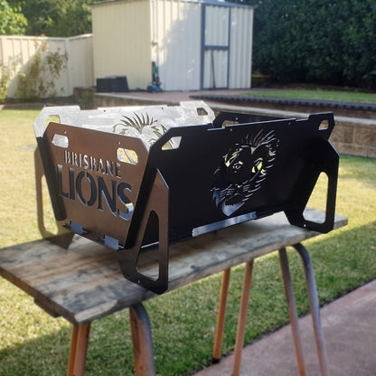 Flatpack Fire Pit | Aussie Rules Football | Brisbane Lions (Themed)