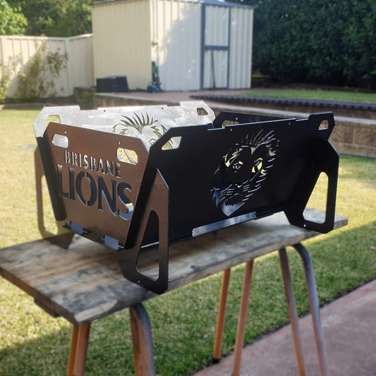 Flatpack Fire Pit | Aussie Rules Football | Brisbane Lions (Themed)