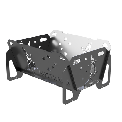 Flatpack Fire Pit | Australiana | Boxing Kangaroo
