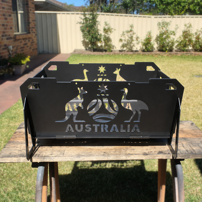 Flatpack Fire Pit | Soccer/Football | Australian Socceroos (Themed)